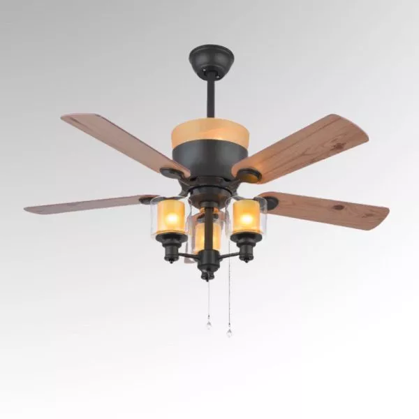 Quạt Trần Đèn, 5 Cánh Gỗ, Thiết Kế Cổ Điển Qt-157