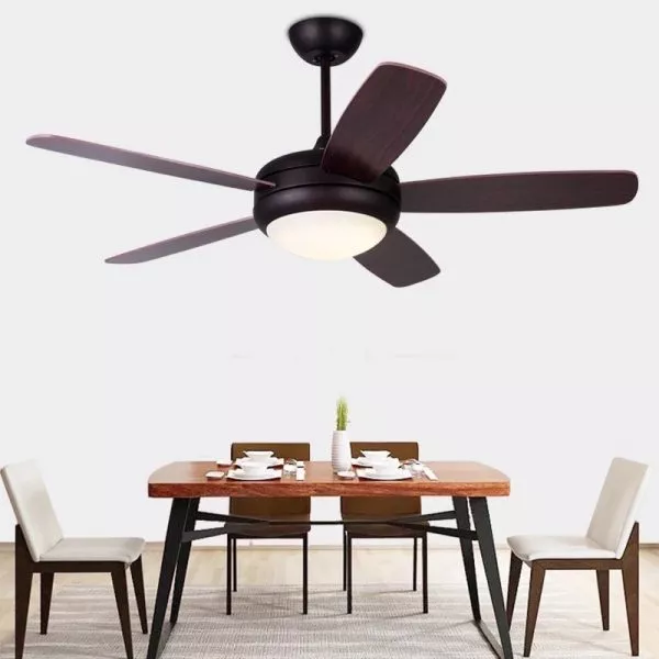 Quạt Trần Đèn, 5 Cánh Gỗ, Thiết Kế Hiện Đại Qt-164