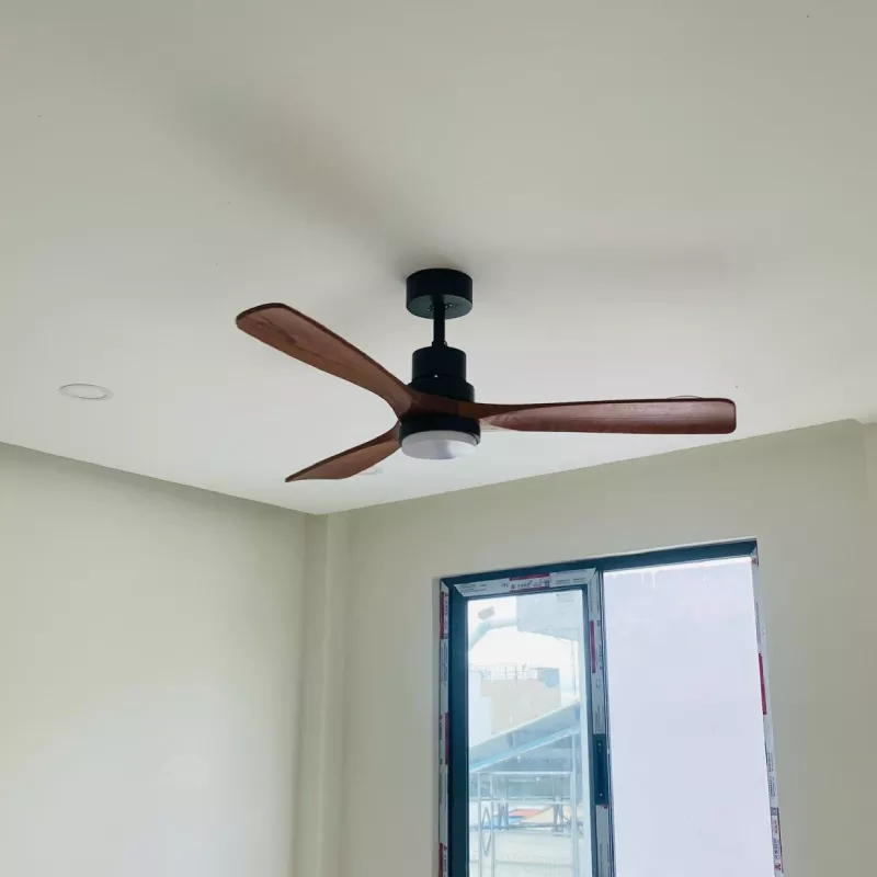 Quạt trần đèn, 3 cánh gỗ, thiết kế hiện đại QT-139 - Hình ảnh 3