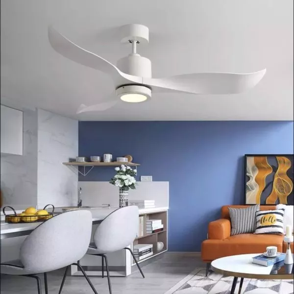 Quạt Trần Đèn, Cánh Nhựa, Thiết Kế Hiện Đại  Qt-108