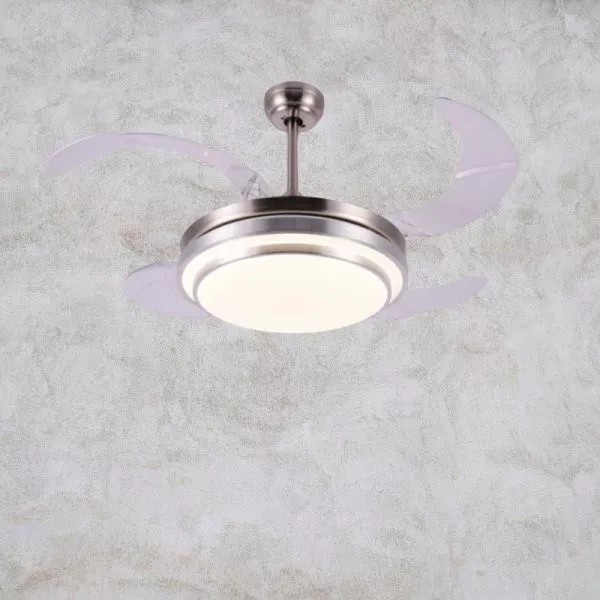 Quạt Trần Đèn, Cánh Xếp, Thiết Kế Hiện Đại  Qt-126