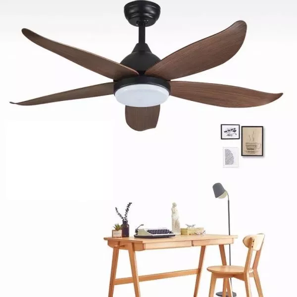 Quạt Trần Đèn,5 Cánh Gỗ, Thiết Kế Hiện Đại  Qt-153