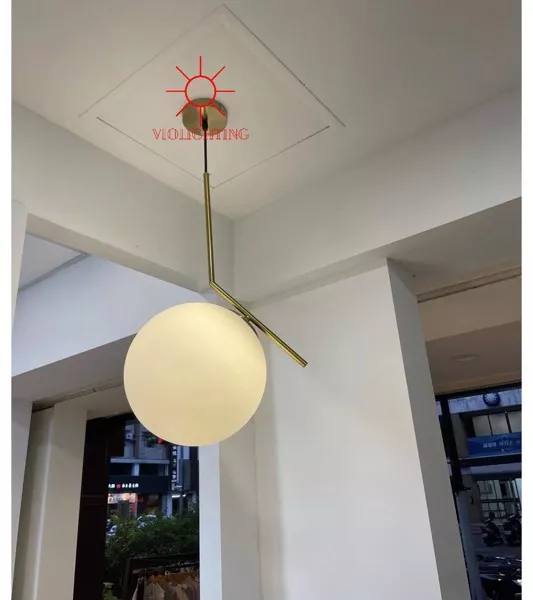 Đèn Thả Decor - Thiết Kế Moonlight, Khung Kim Loại Si Vàng Đồng Cao Cấp Tdc-81