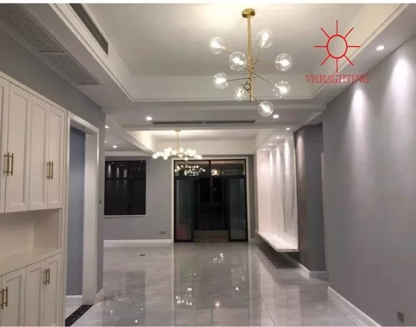 Đèn Thả Phong Cách Bắc Âu, 6 Chao Thủy Tinh Tdc-1195
