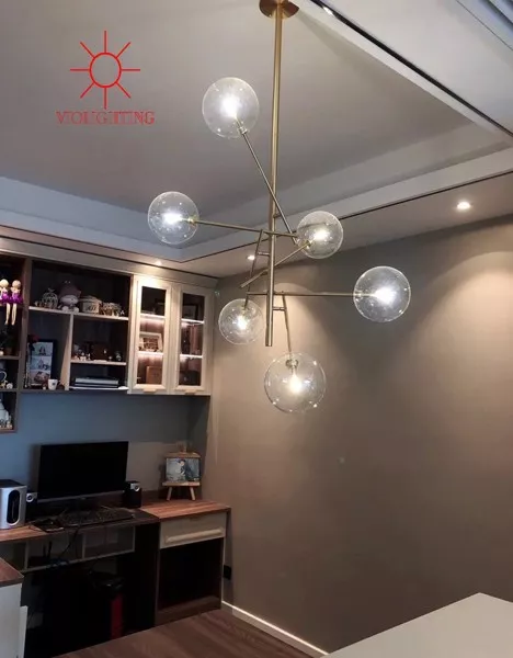 Đèn Thả Phong Cách Bắc Âu, 6 Chao Thủy Tinh Tdc-1195