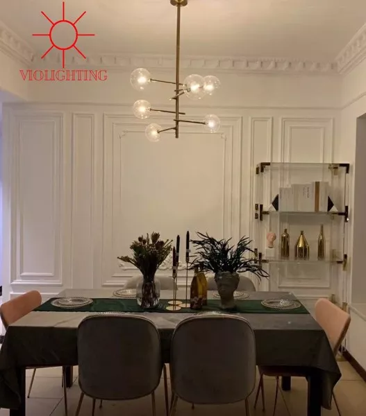 Đèn Thả Phong Cách Bắc Âu, 6 Chao Thủy Tinh Tdc-1195