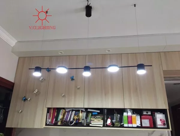 Đèn Thả Decor - Thiết Kế Kiểu Ngang-Màu Đen 5 Bóng Led Tdc-178D
