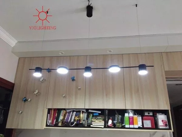 Đèn Thả Led Thân Ngang-Màu Đen 5 Bóng Tdc-178D