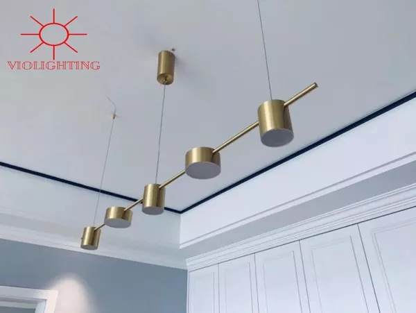 Đèn Thả Decor - Thiết Kế Hiện Đại, Thân Ngang-Màu Vàng Đồng 5 Bóng Tdc-178V