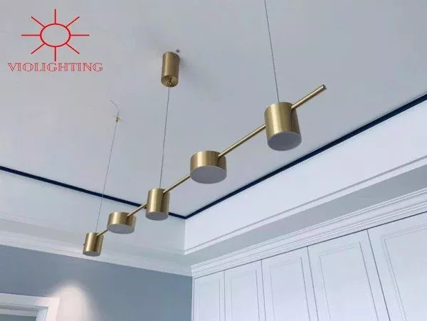 Đèn Thả Led Thân Ngang-Màu Vàng Đồng 5 Bóng Tdc-178V