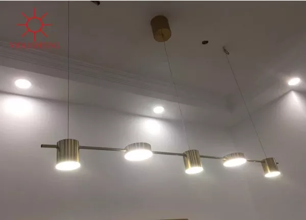 Đèn Thả Decor - Thiết Kế Hiện Đại, Thân Ngang-Màu Vàng Đồng 5 Bóng Tdc-178V