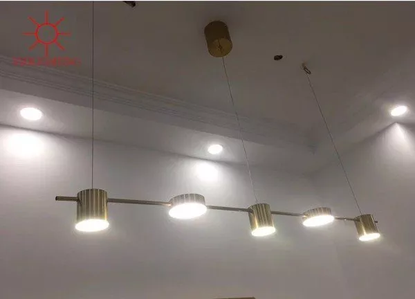 Đèn Thả Led Thân Ngang-Màu Vàng Đồng 5 Bóng Tdc-178V
