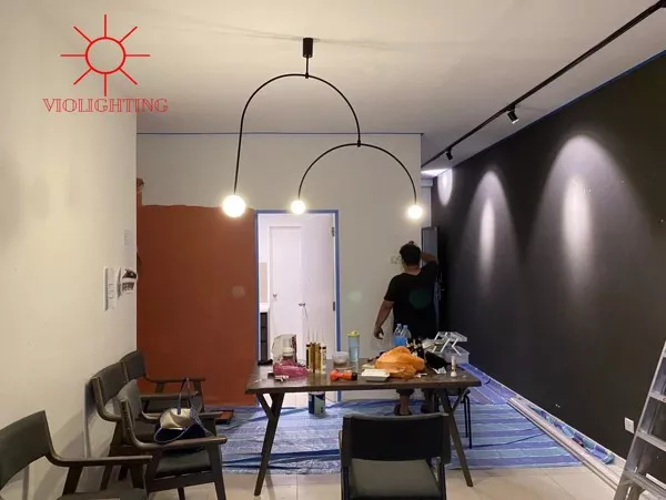 Đèn Thả Decor - Khung Kim Loại Thả Kiểu Ngang, Chao Thủy Tinh Đục Tdc-169