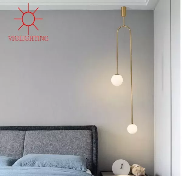 Đèn Thả Decor - Phong Cách Moonlight, Khung Kim Loại Si Vàng Đồng, Treo Đứng Tdc-154