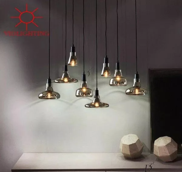 Đèn Thả Thủy Tinh Màu Khói Tdc-24