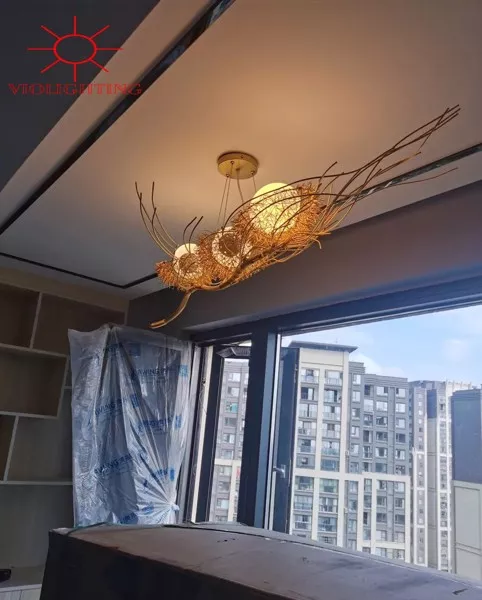 Đèn Thả Ngang Kiểu Tổ Chim Nghệ Thuật Tdc-113