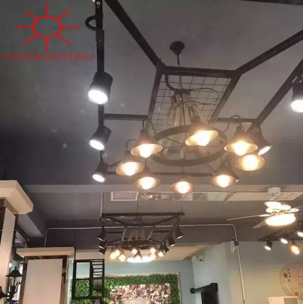 Đèn Thả Decor - Phong Cách Retro, Khung Kim Loại Treo Dây Thừng Nghệ Thuật Tdc-106