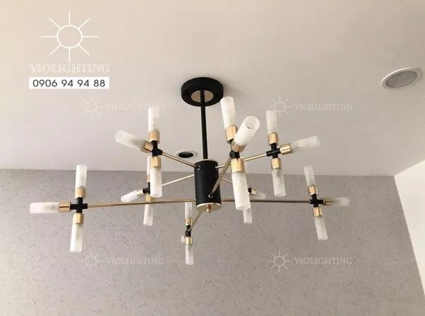 Đèn Gắn Trần Phòng Khách-Bàn Ăn, Ống Thủy Tinh Hiện Đại Dc-138