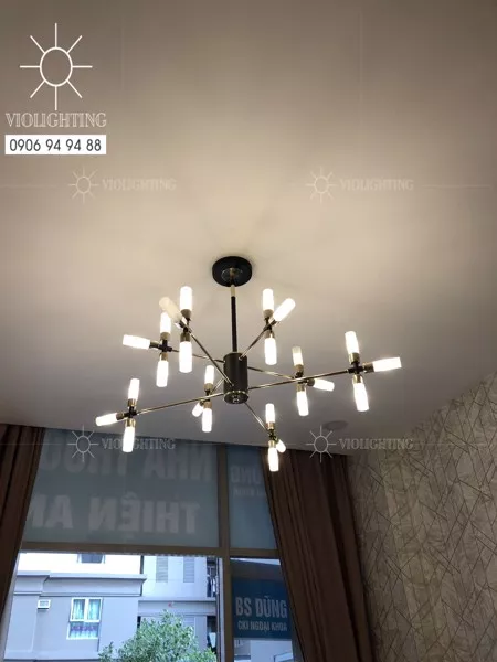Đèn Gắn Trần Phòng Khách-Bàn Ăn, Ống Thủy Tinh Hiện Đại Dc-138