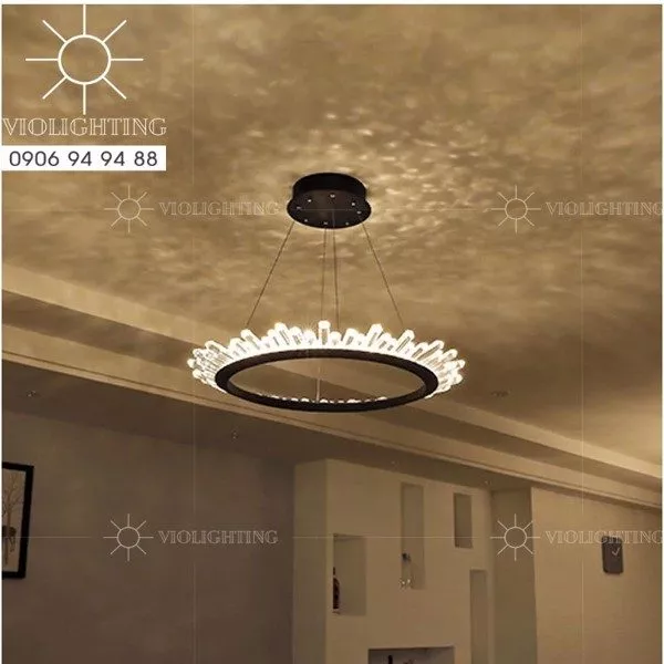 Đèn Gắn Trần Phòng Khách-Bàn Ăn, Thân Đen Phối Phale Hiện Đại Dc-132