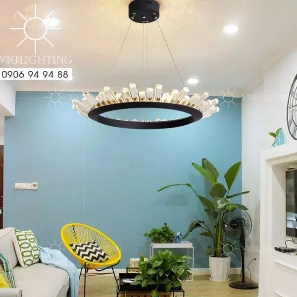 Đèn Gắn Trần Phòng Khách-Bàn Ăn, Thân Đen Phối Phale Hiện Đại Dc-132