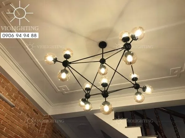 Đèn Gắn Trần Phòng Khách Kiểu Phân Tử 15 Bóng Tdc-1903