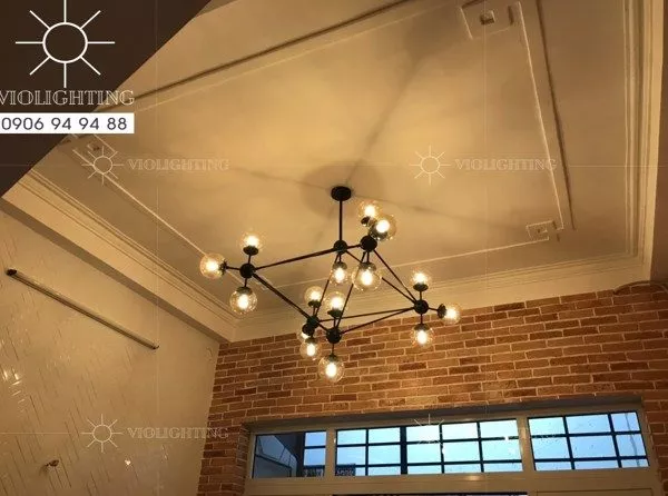 Đèn Gắn Trần Phòng Khách Kiểu Phân Tử 15 Bóng Tdc-1903