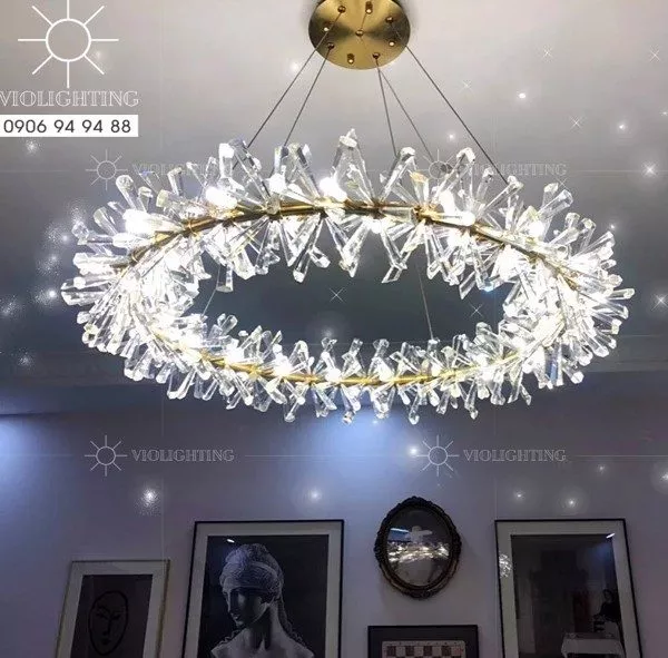 Đèn Gắn Trần Phòng Khách-Bàn Ăn Thiết Kế Vòng Hoa Phale Cao Cấp Dc-1035