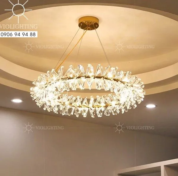 Đèn Gắn Trần Phòng Khách-Bàn Ăn Thiết Kế Vòng Hoa Phale Cao Cấp Dc-1035