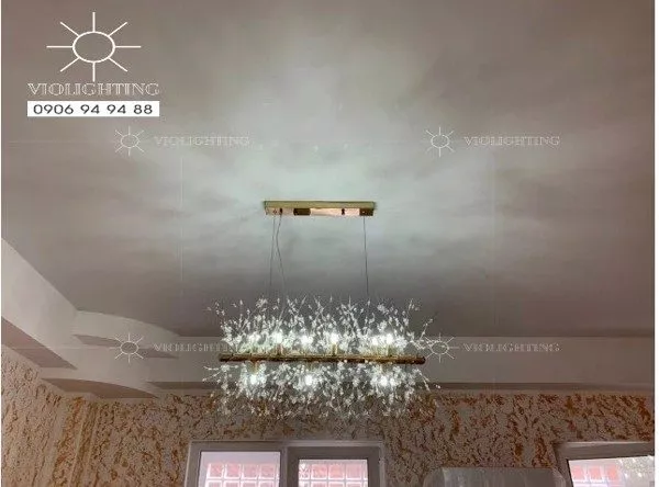 Đèn Gắn Trần Phòng Khách-Bàn Ăn, Thanh Ngang, Kiểu Hoa Bồ Công Anh Tdc-1254