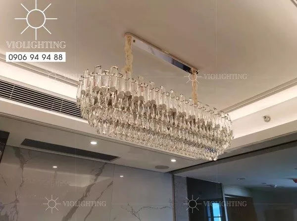 Đèn Gắn Trần Phòng Khách-Bàn Ăn Dạng Ngang,Phale Trắng Cao Cấp Dc-1051