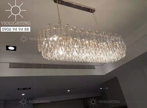 Đèn Gắn Trần Phòng Khách-Bàn Ăn Dạng Ngang,Phale Trắng Cao Cấp Dc-1051