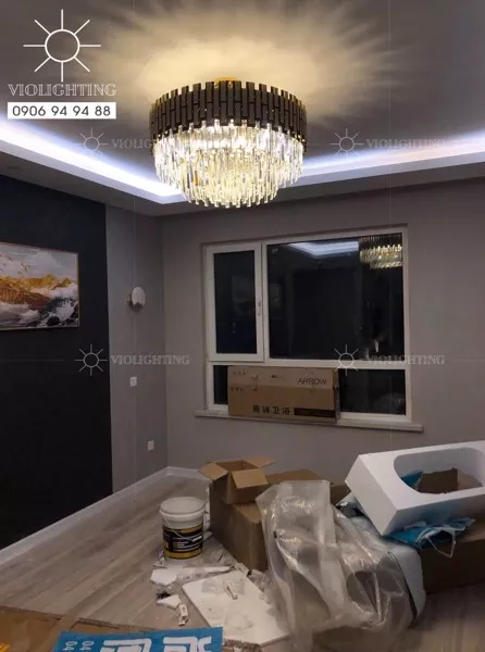Đèn Gắn Trần Phòng Khách-Bàn Ăn, Thẻ Phale Phối Kim Loại Dc-1057