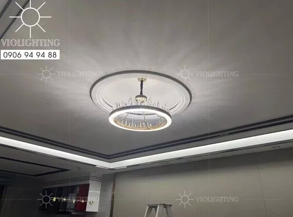 Đèn Gắn Trần Phòng Khách-Bàn Ăn,Phale Kiểu Đá Cao Cấp Dc-1064