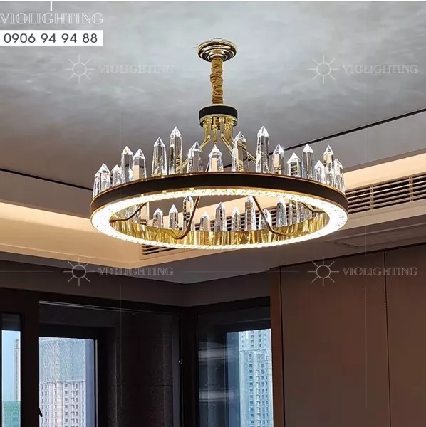 Đèn Gắn Trần Phòng Khách-Bàn Ăn,Phale Kiểu Đá Cao Cấp Dc-1064