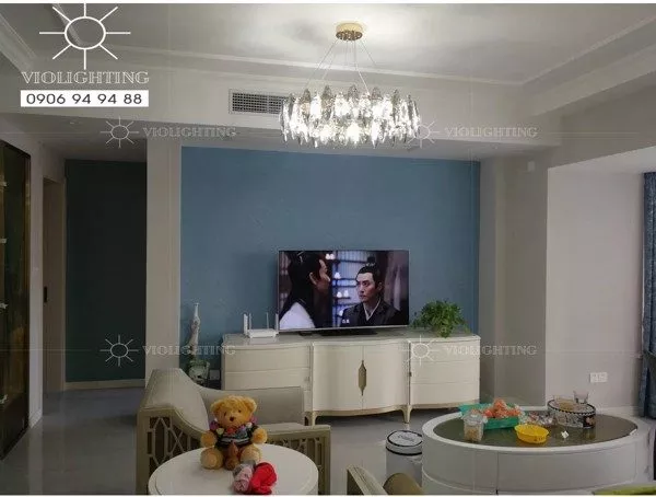 Đèn Gắn Trần Phòng Khách-Bàn Ăn,Phale Kiểu, Phối 2 Màu Dc-1072