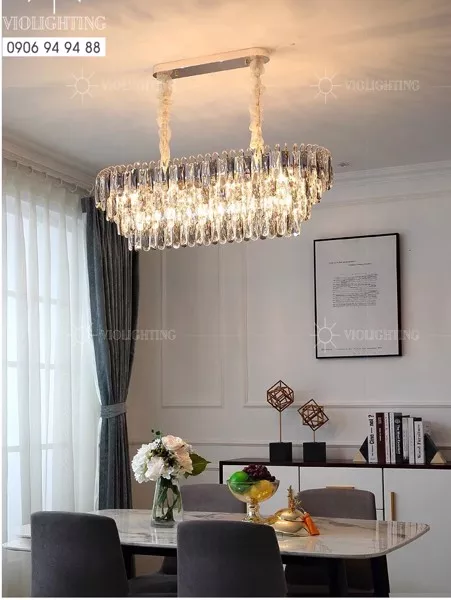 Đèn Gắn Trần Phòng Khách-Bàn Ăn Kiểu Ngang, Phale Kiểu, Phối 2 Màu Dc-1074