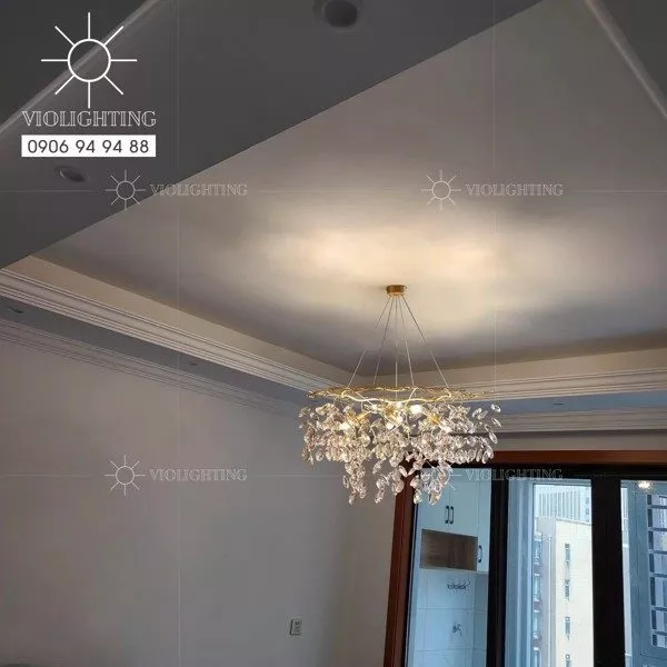 Đèn Gắn Trần Phòng Khách-Bàn Ăn, Kiểu Serip Tròn Nghệ Thuật Dc-1078