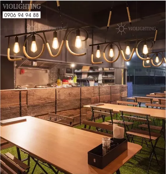 Đèn Thả Decor - Phong Cách Cơ Khí, Thiết Kế Chữ Love Tdc-97