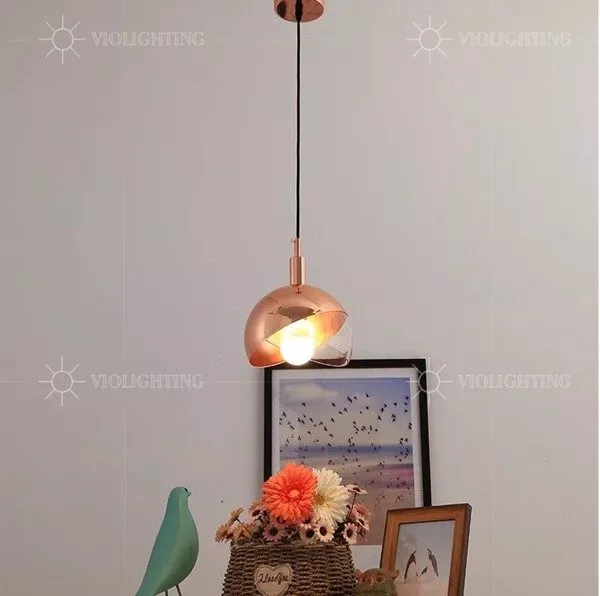 Đèn Thả Chao Kim Loại, Phối Thủy Tinh Nghệ Thuật Tdc-1189