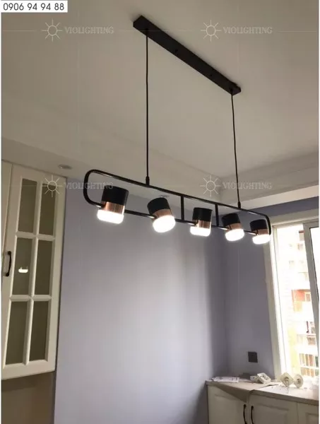 Đèn Thả Decor - Thiết Kế Ngang 5 Bóng, Led 3 Chế Độ Hiện Đại Tdc-108/5