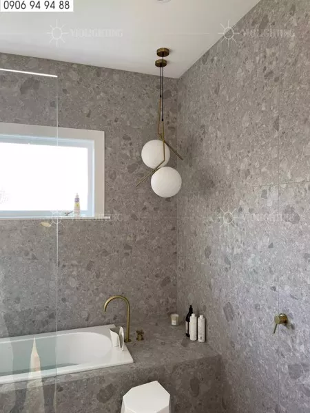 Đèn Thả Decor - Thiết Kế Moonlight, Khung Kim Loại Si Vàng Đồng Cao Cấp Tdc-81