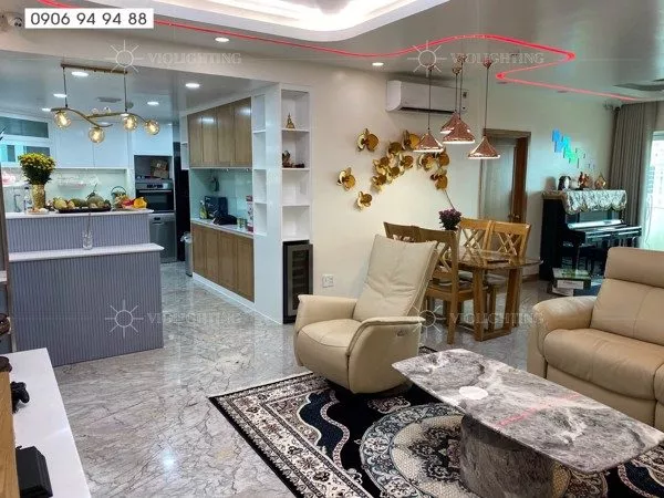 Đèn Thả Kim Loại Hình Giọt Nước, Si Màu Cao Cấp Tdc165