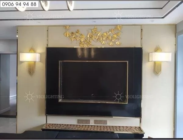 Đèn Gắn Tường Decor, Chao Vải Phối Kim Loại Thiết Kế Nghệ Thuật Vdc-530