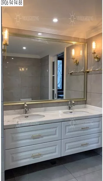 Đèn Gắn Tường Decor, Thiết Kế Ống Thủy Tinh Phối Kim Loại Vdc-533