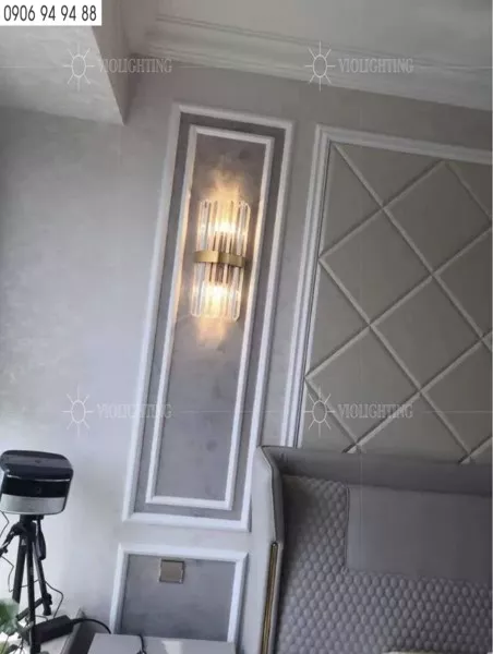 Đèn Gắn Tường Decor,Phale Phối Kim Loại Si Vàng Đồng Cao Cấp Vdc-559