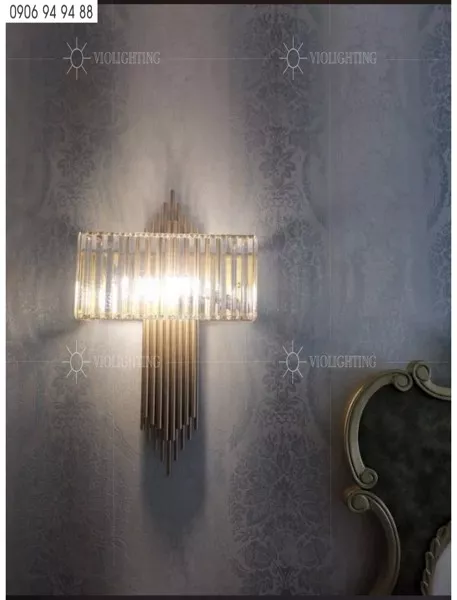Đèn Gắn Tường Decor, Phale Thẻ Phối Khung Kim Loại Nghệ Thuật Vdc-617