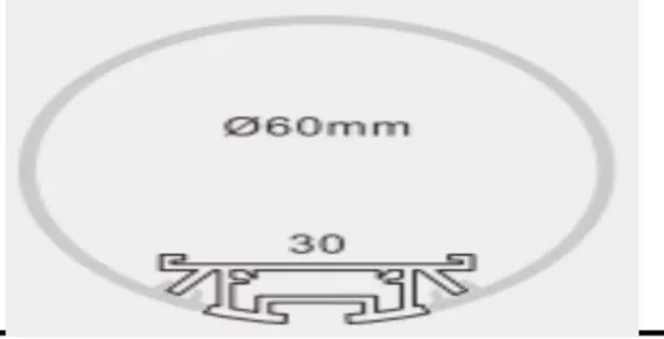 Thanh Nhôm Định Hình Dạng Ống Tròn D60