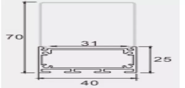 Thanh Nhôm Định Hình, Kiểu Đèn Treo U4070
