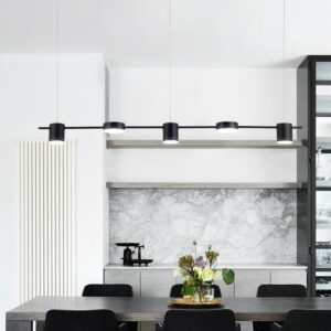 Đèn thả decor – thiết kế kiểu ngang-màu đen 5 bóng LED TDC-178D